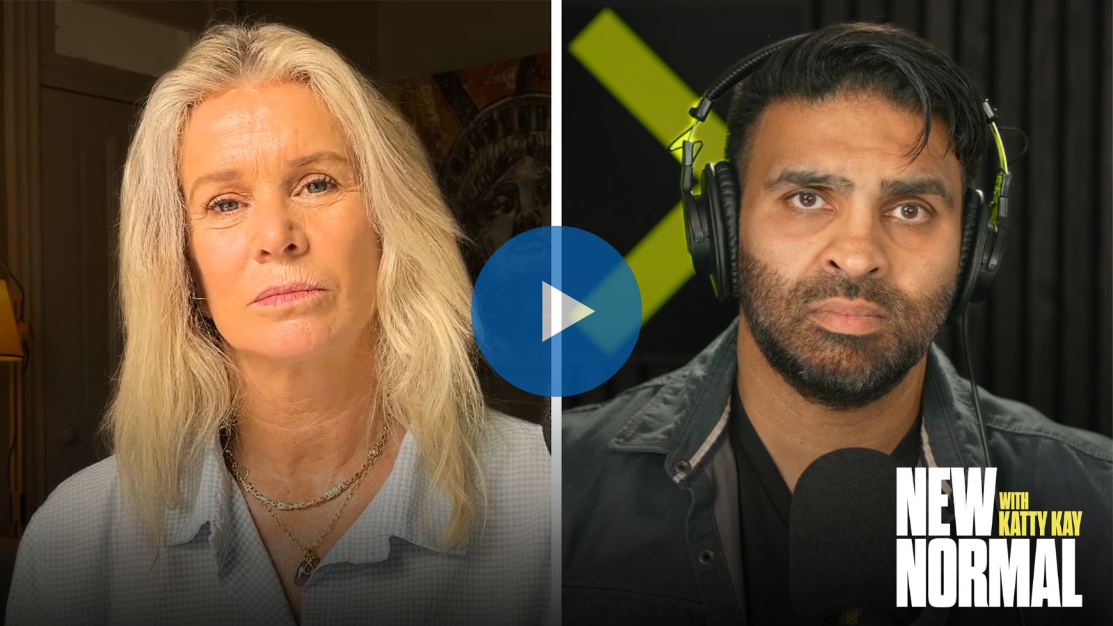 Katty Kay side-by-side on a video call with Nilay Patel